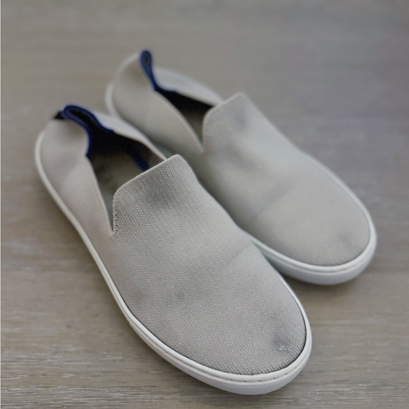 ROTHY’S women’s The Original beige knit slip on sneakers shoes size 8 - Picture 1 of 9